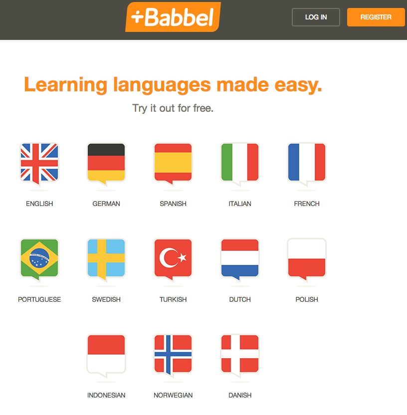 Babbel Home Page