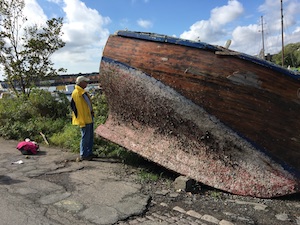 old ship hull in Christiana