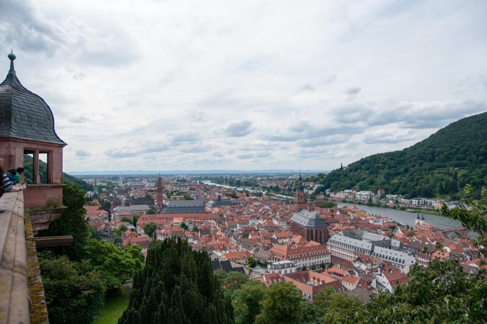 View from Heidelberg castle where Mark Twain made travel memories
