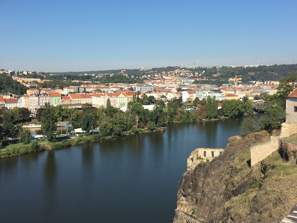 View of Prague from Vysehrad castle