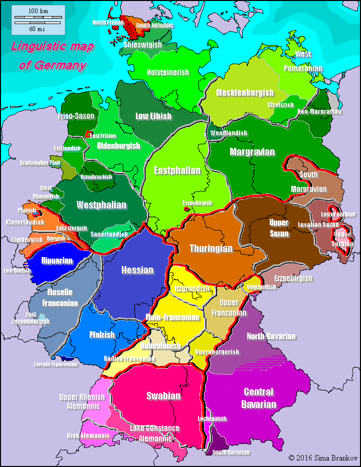 German dialect map