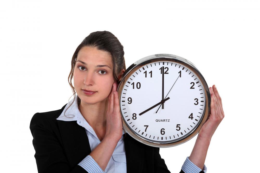 Woman showing time