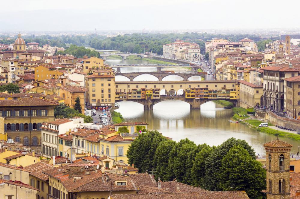 View of Florence and Veccio bridge