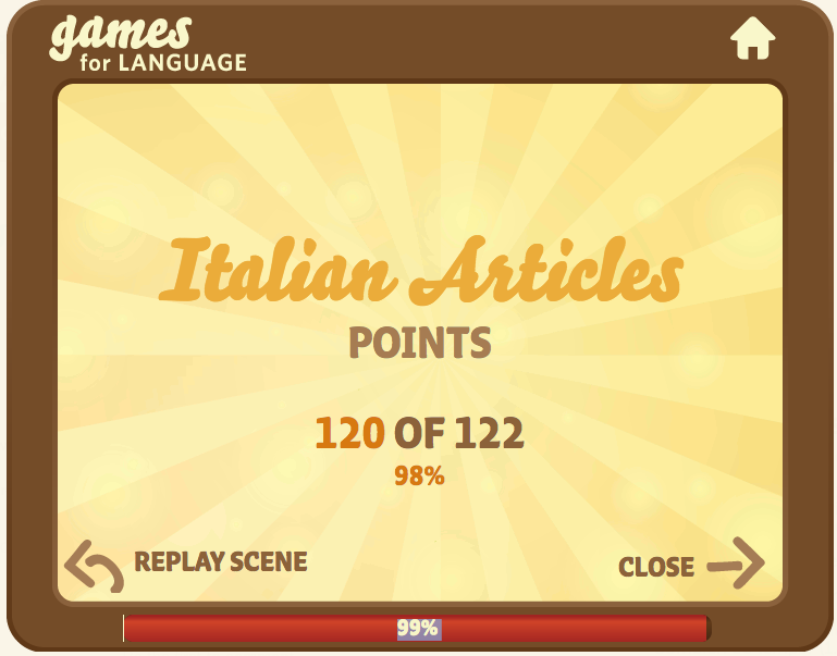 Italian articles Quick Language Game