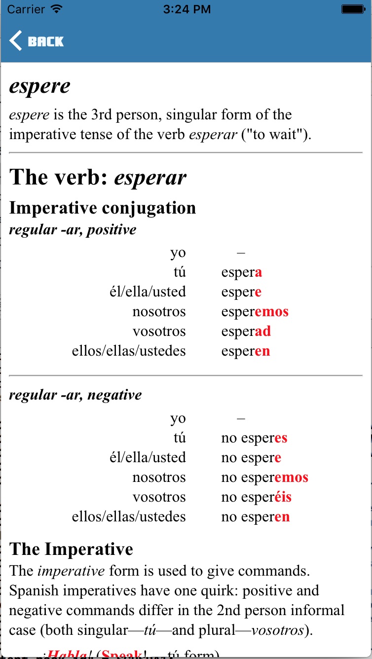Supercoco: Grammar Explanation screen - Gamesforlanguage.com