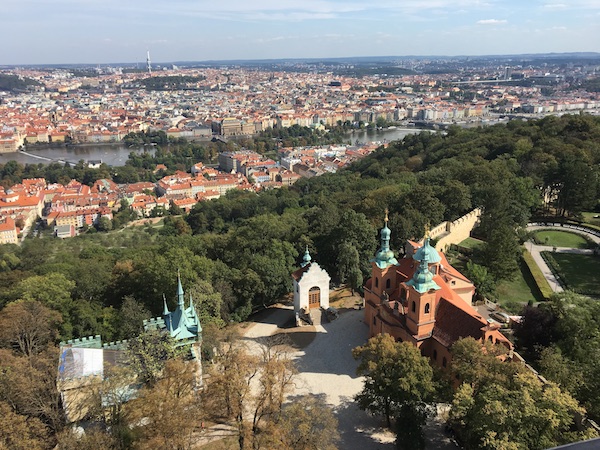 View of Prague from Petrin Tower, Prague in 2018