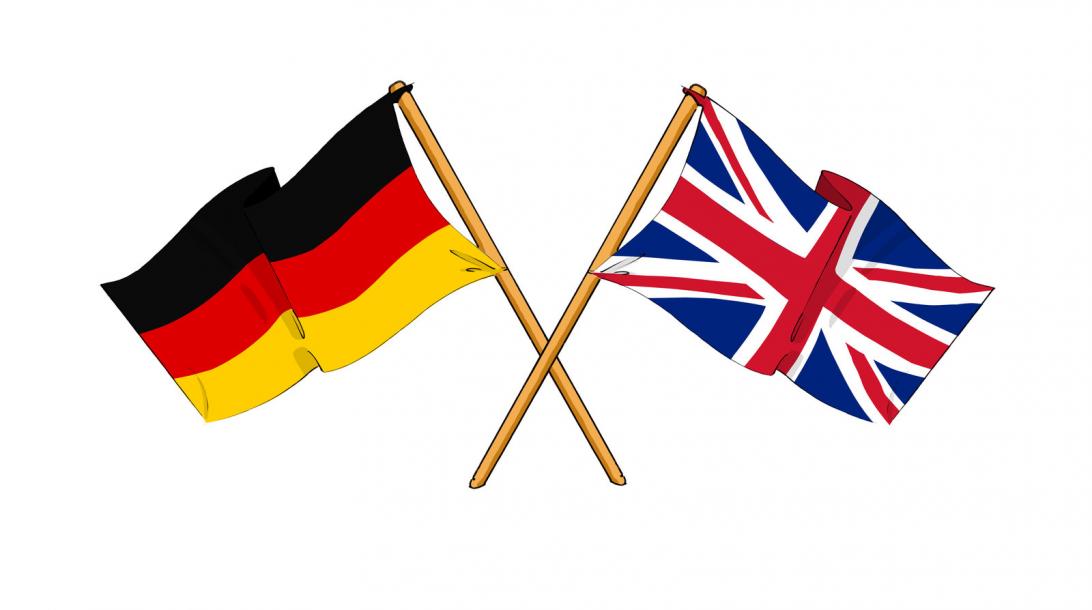 German-UK flags