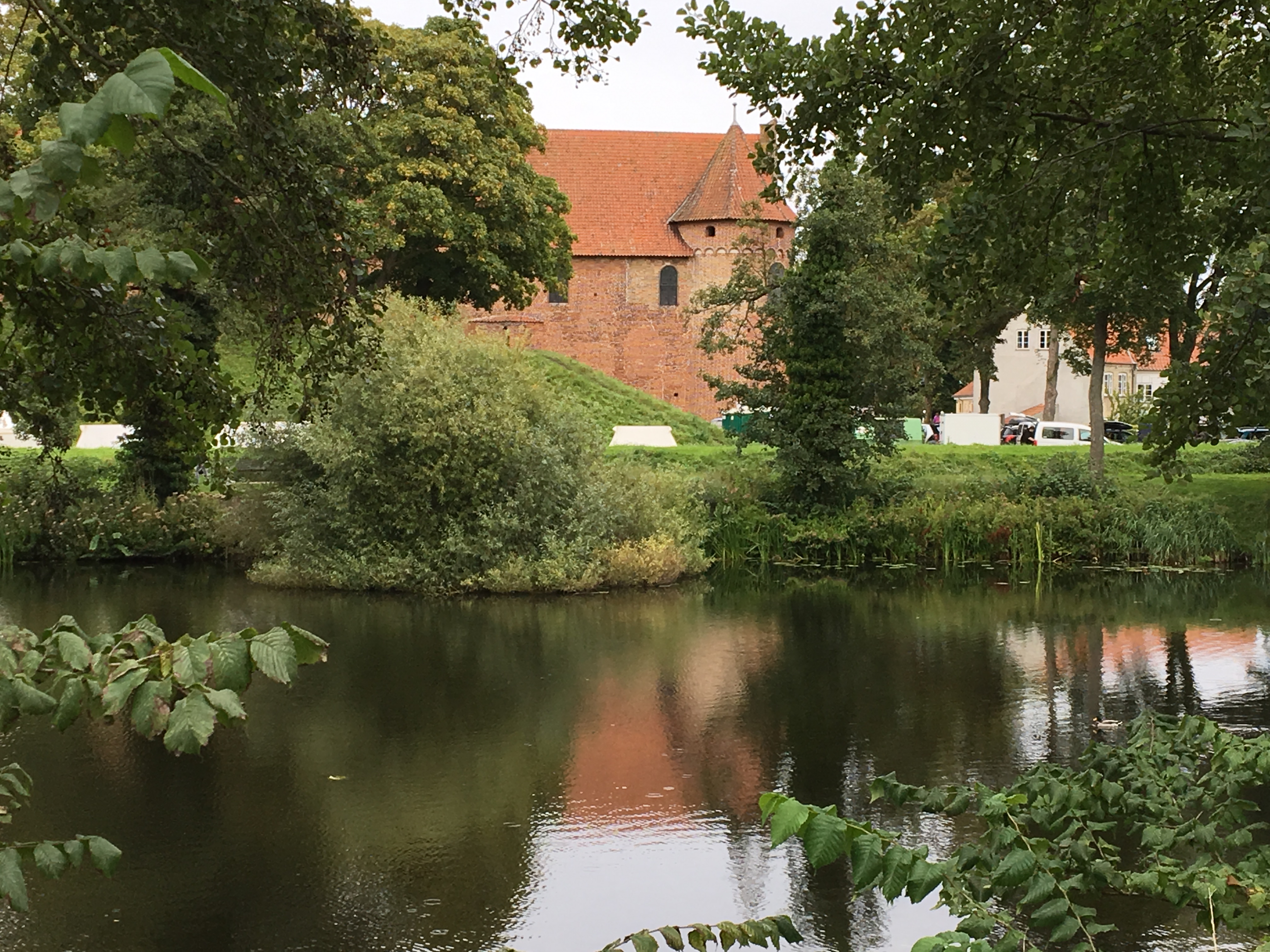 Nyborg castle across pond