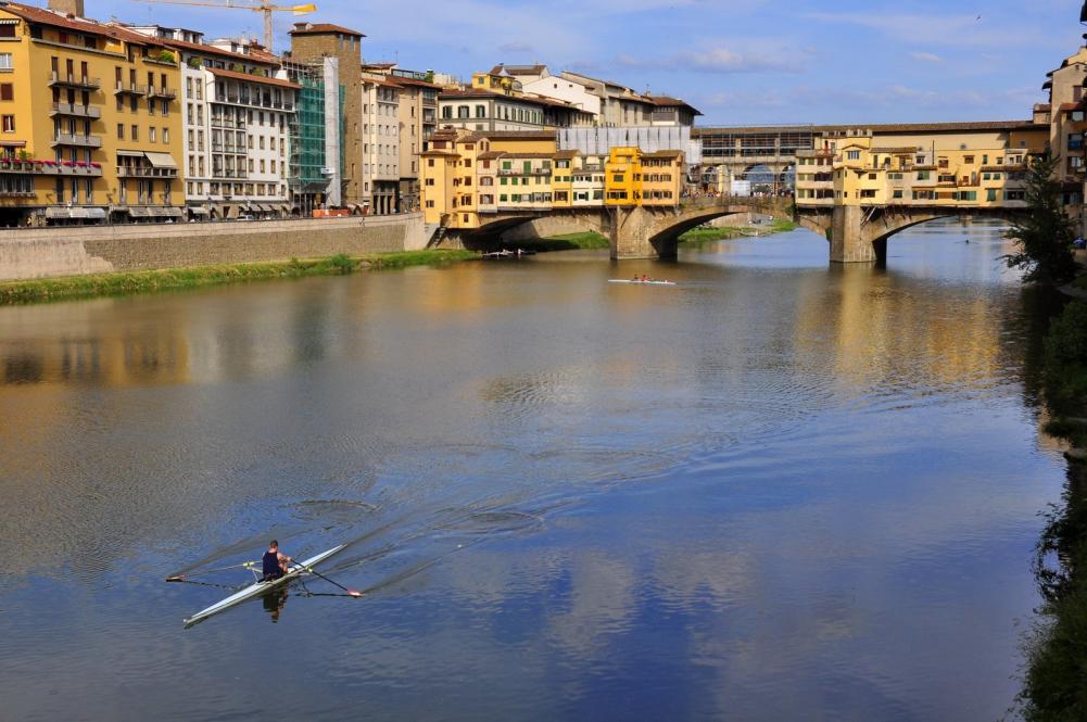 View of Ponte Vecchio and Arno River