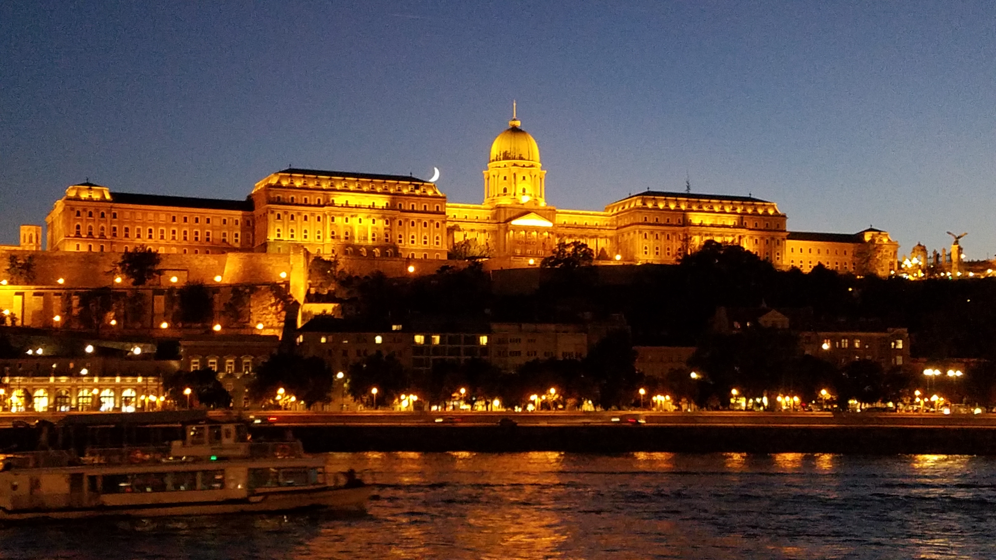 Buda Castle view across the Danube from Pest