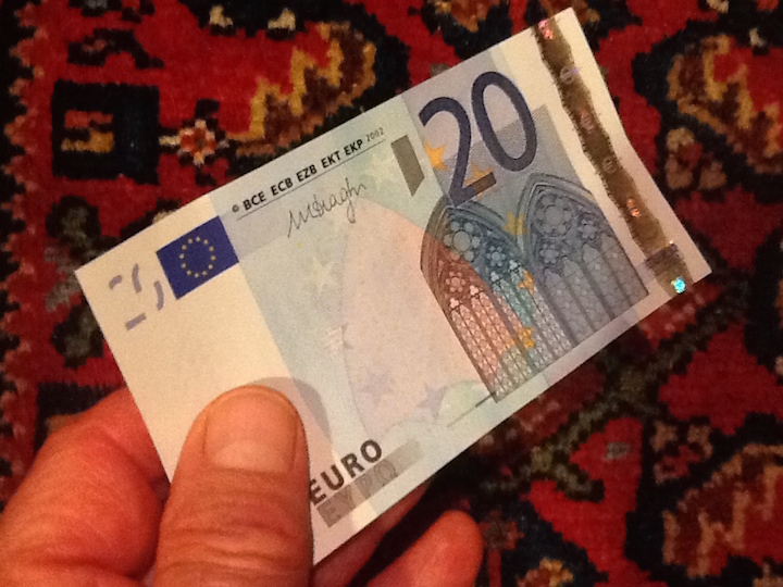 20 Euro note - Gamesforlanguage.com