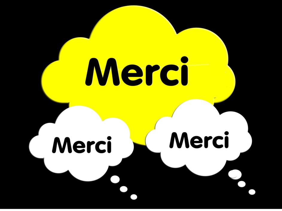 Merci - Thank you - Speech Bubbles