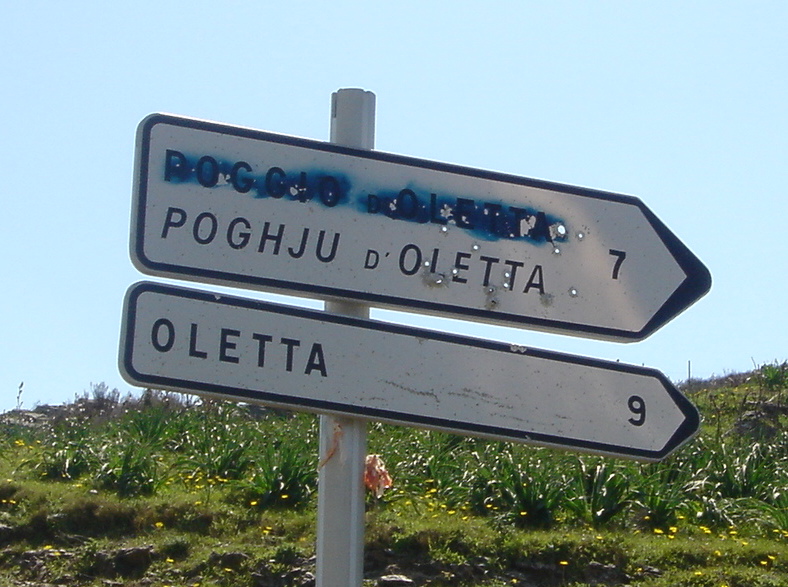 Corsica Street sign - Gamesforlanguage.com
