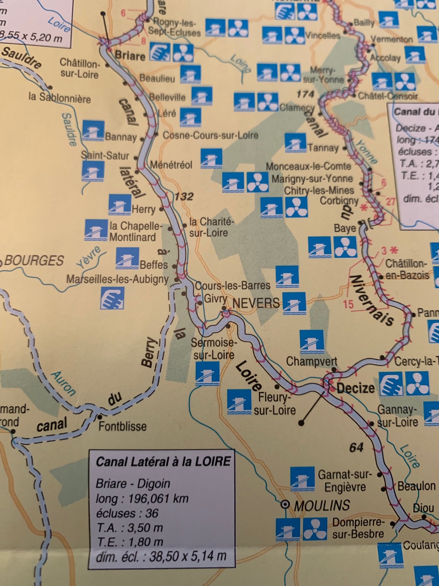 Locaboat map Decize to Briare