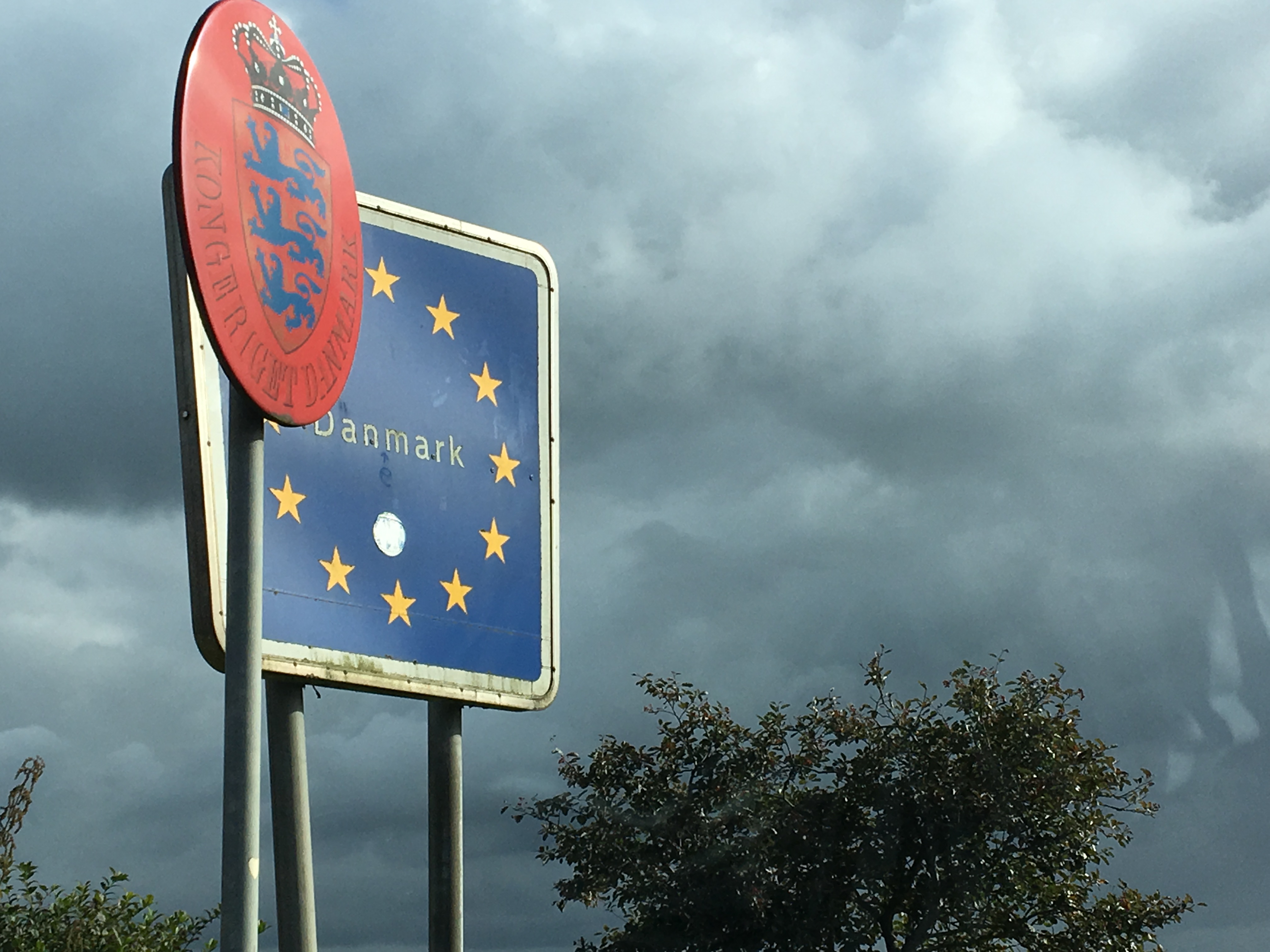 Border sign at German-Danish Border