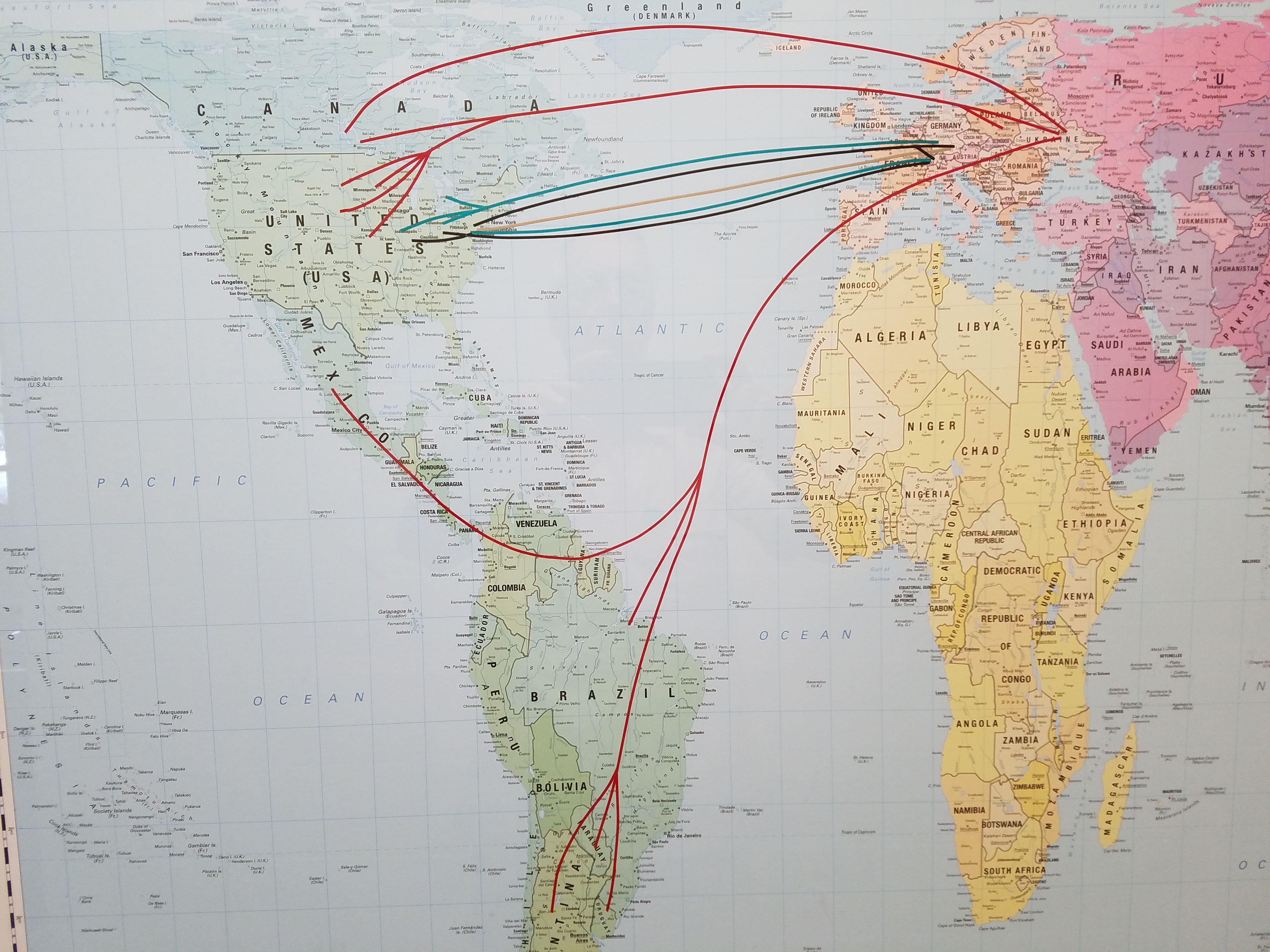 Mennonite & Amish migration map