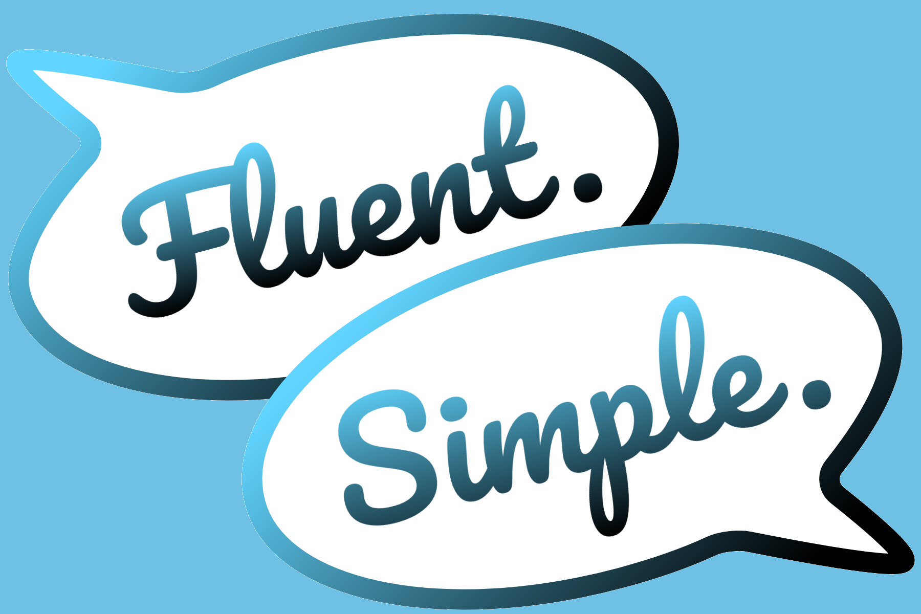 Fluent. Simple. website logo