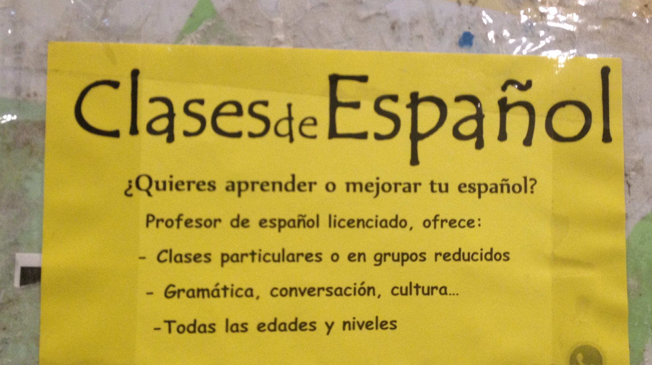 Spanish Class ad in Seville - Gamesforlanguage.com