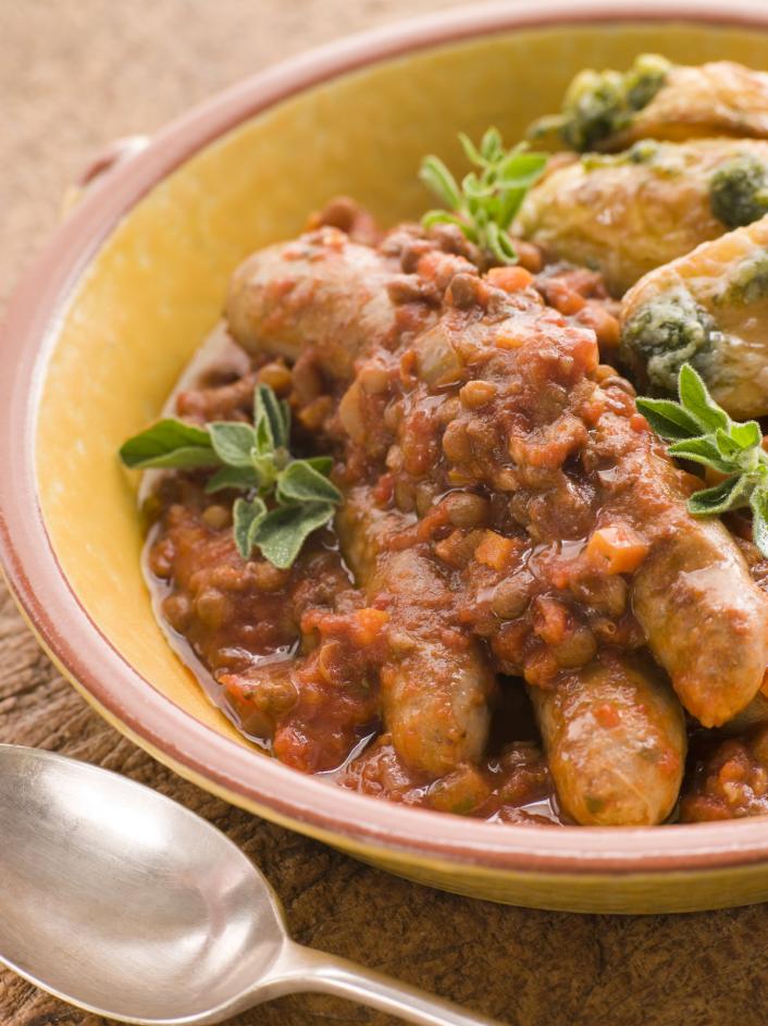 Lentils and sausages - Gamesforlanguage.com