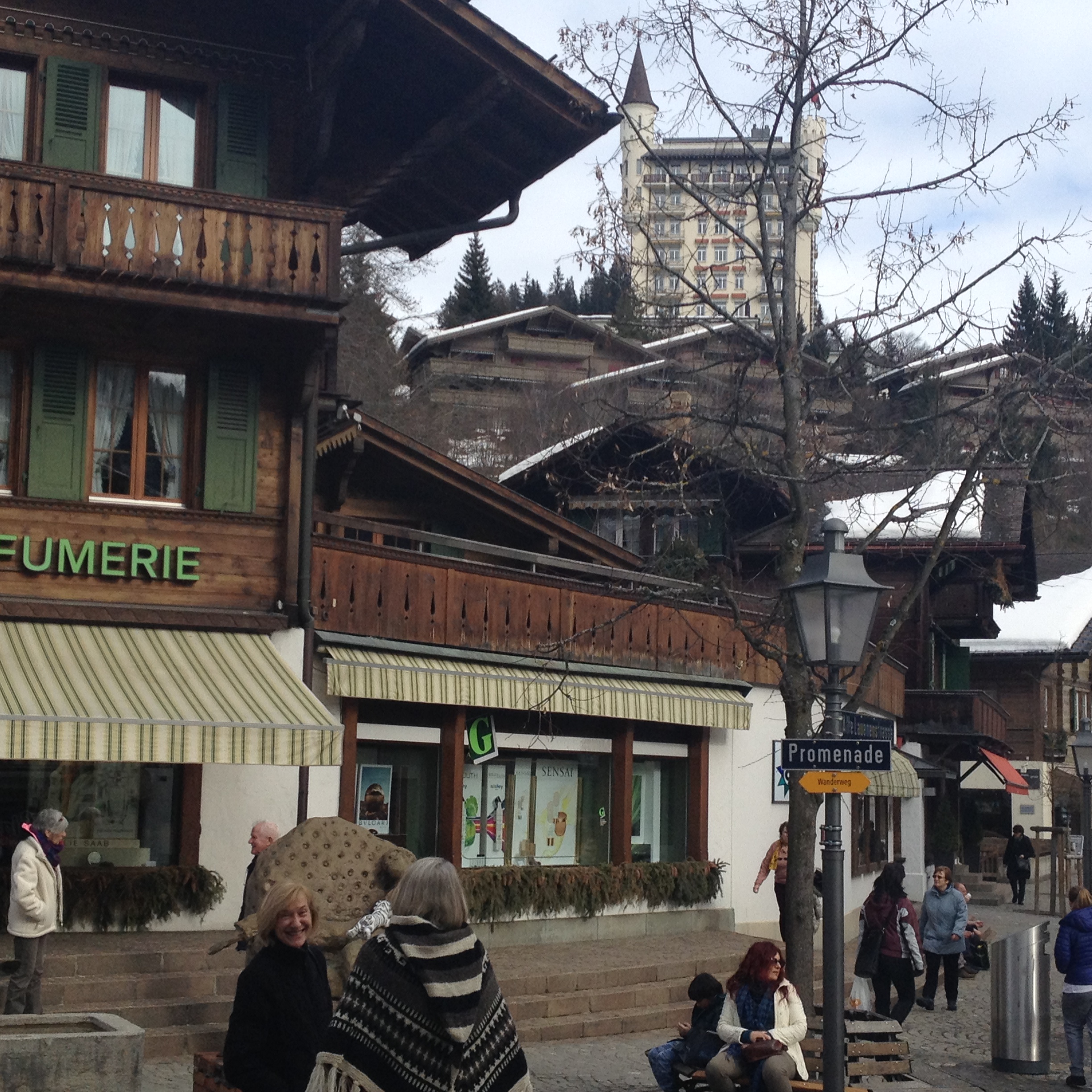 View of Palace Hotel from Gstaad