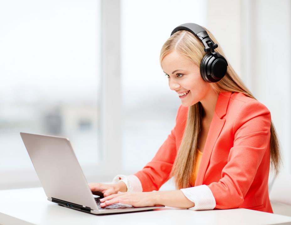 woman with Headset