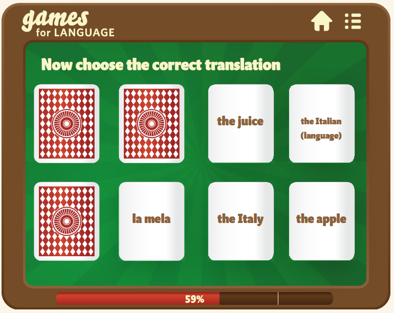 Memory Game _ Gamesforlanguage.com