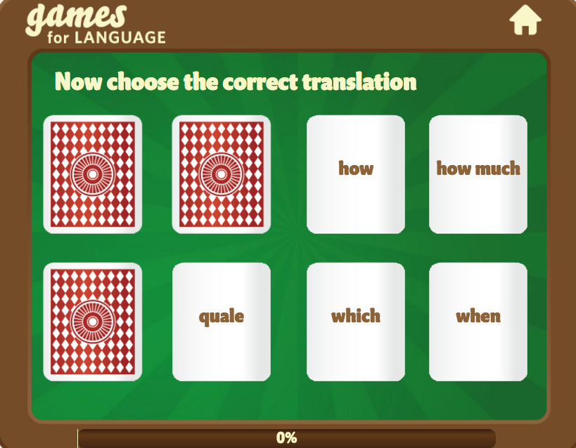 Question words game - Gamesforlanguage.com