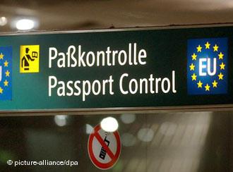 German passport control