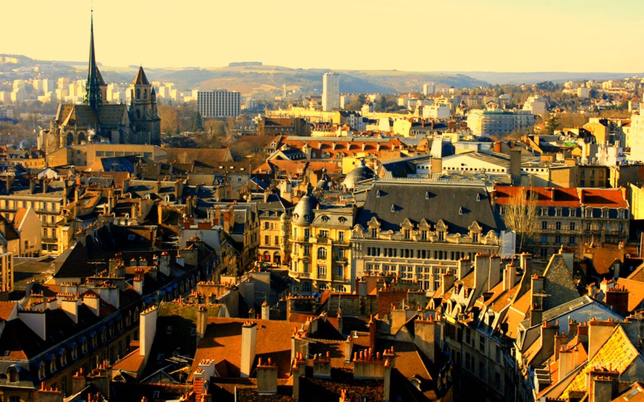 View of Dijon - France in late afternoon