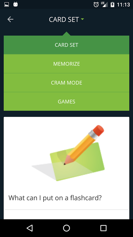 Cram app screenshot