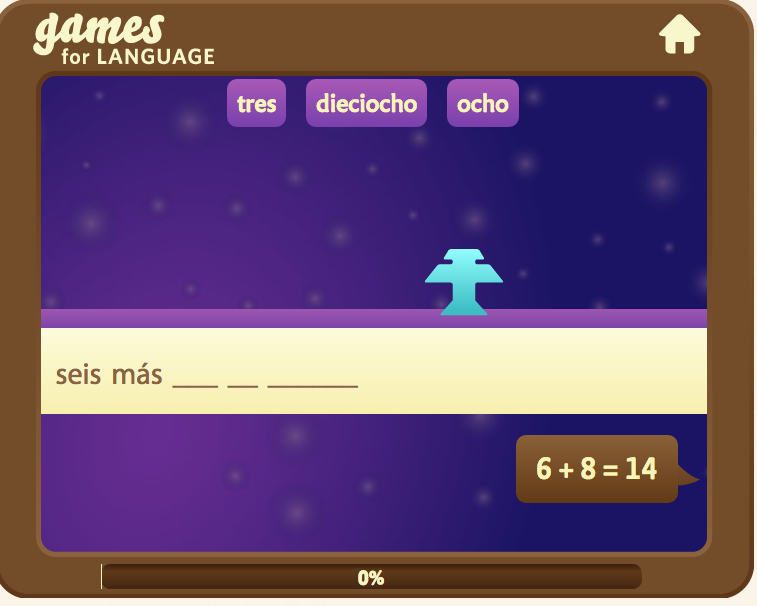 Gamesforlanguage Screenshot - Spanish Numbers