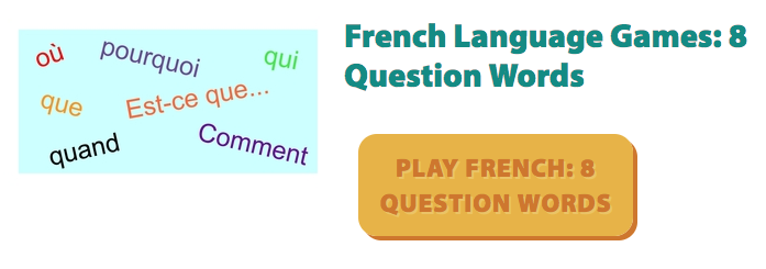 French Question Words Language Game screenshot