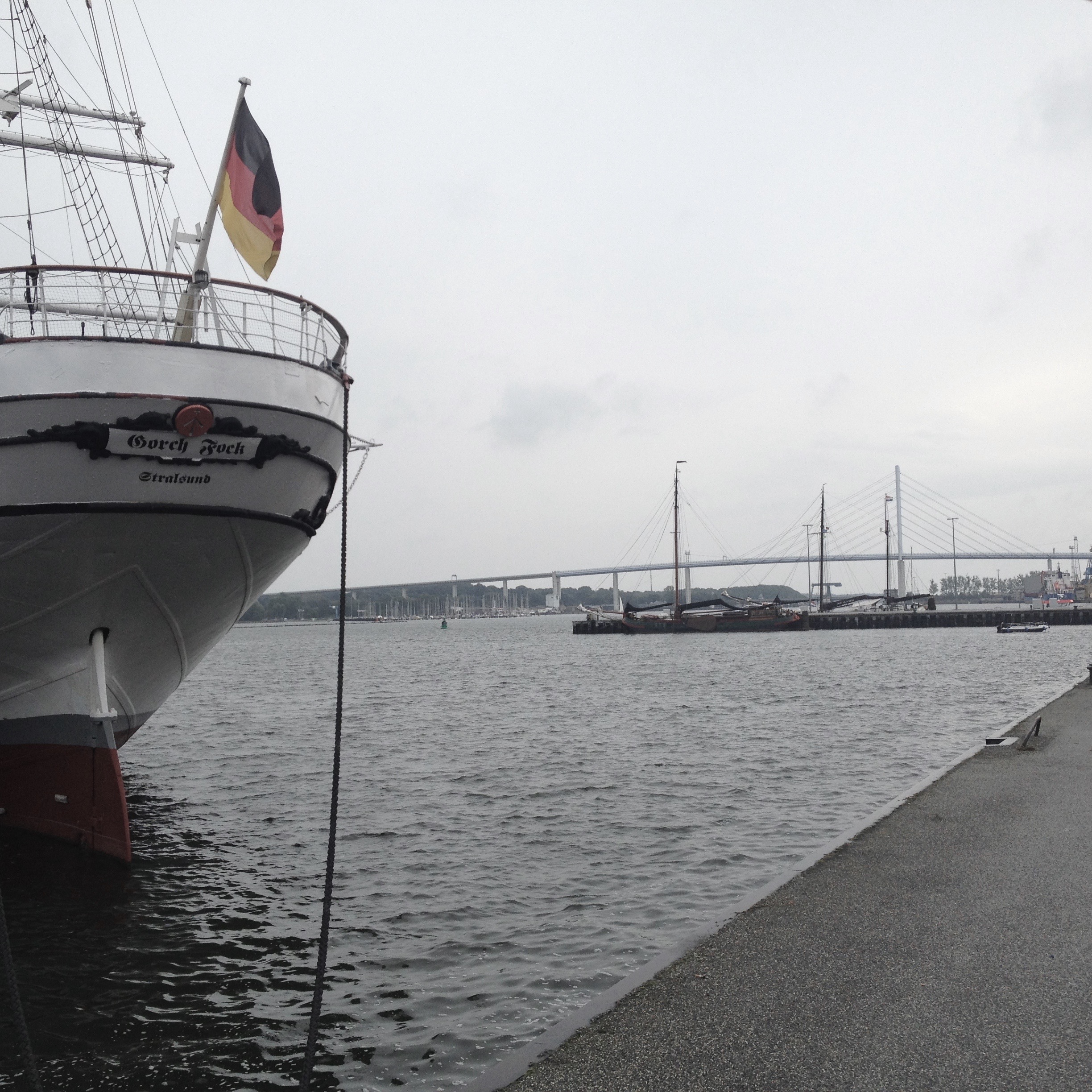 Gorch Fock 1 and Rügen Bridge - Gamesforlanguage.com