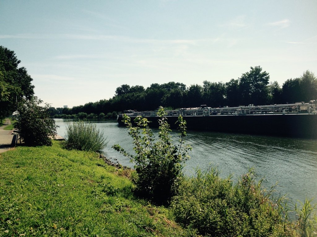 Barge on Dortmund-Ems Canal  by Gamesforlanguage.com