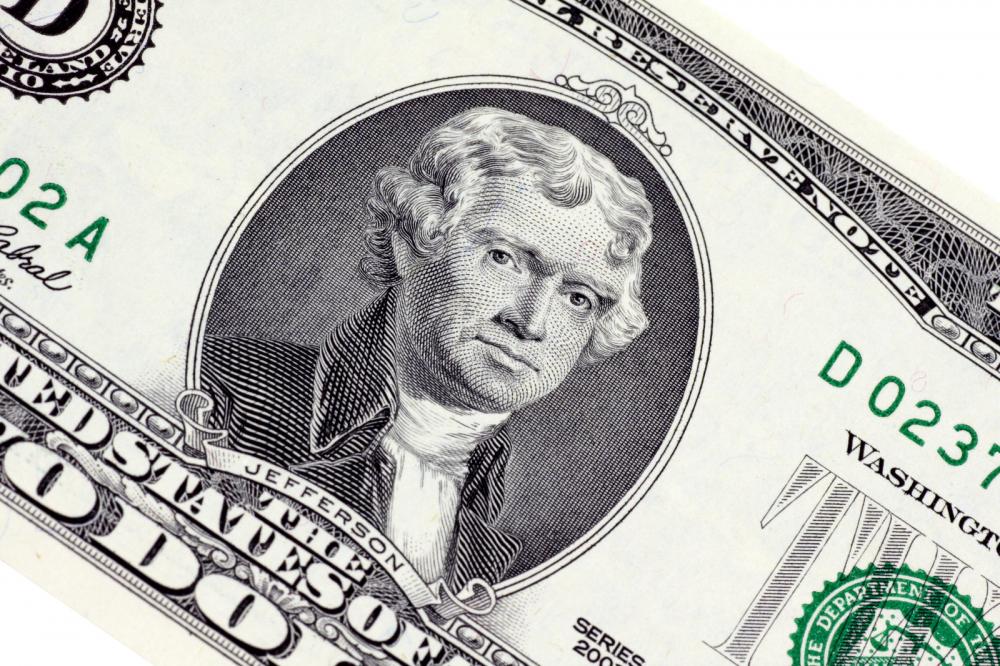 Thomas Jefferson on 2 Dollar bill