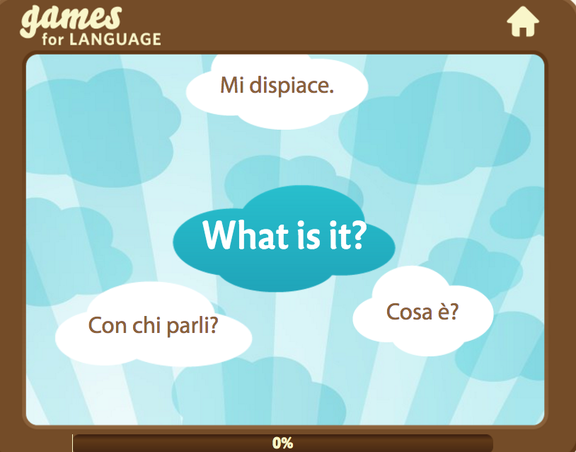 Italian snapcloud - Gamesforlanguage.com