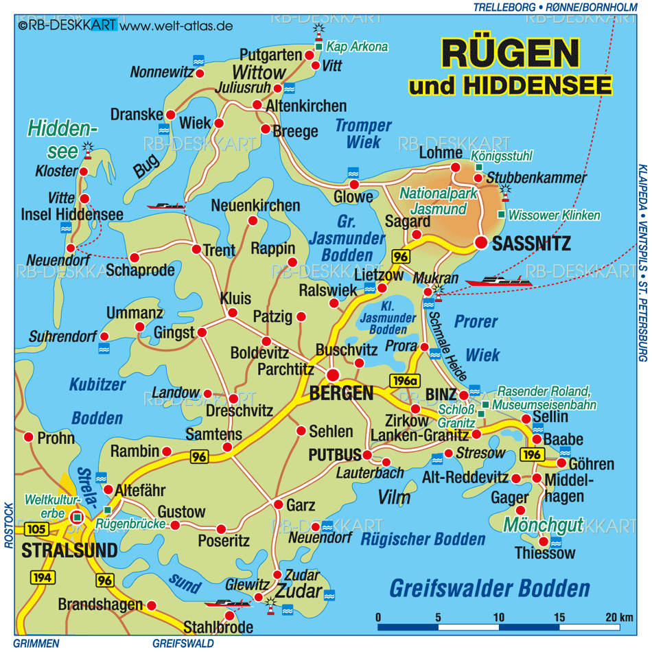 Island of Rügen - www.welt-atlas.de