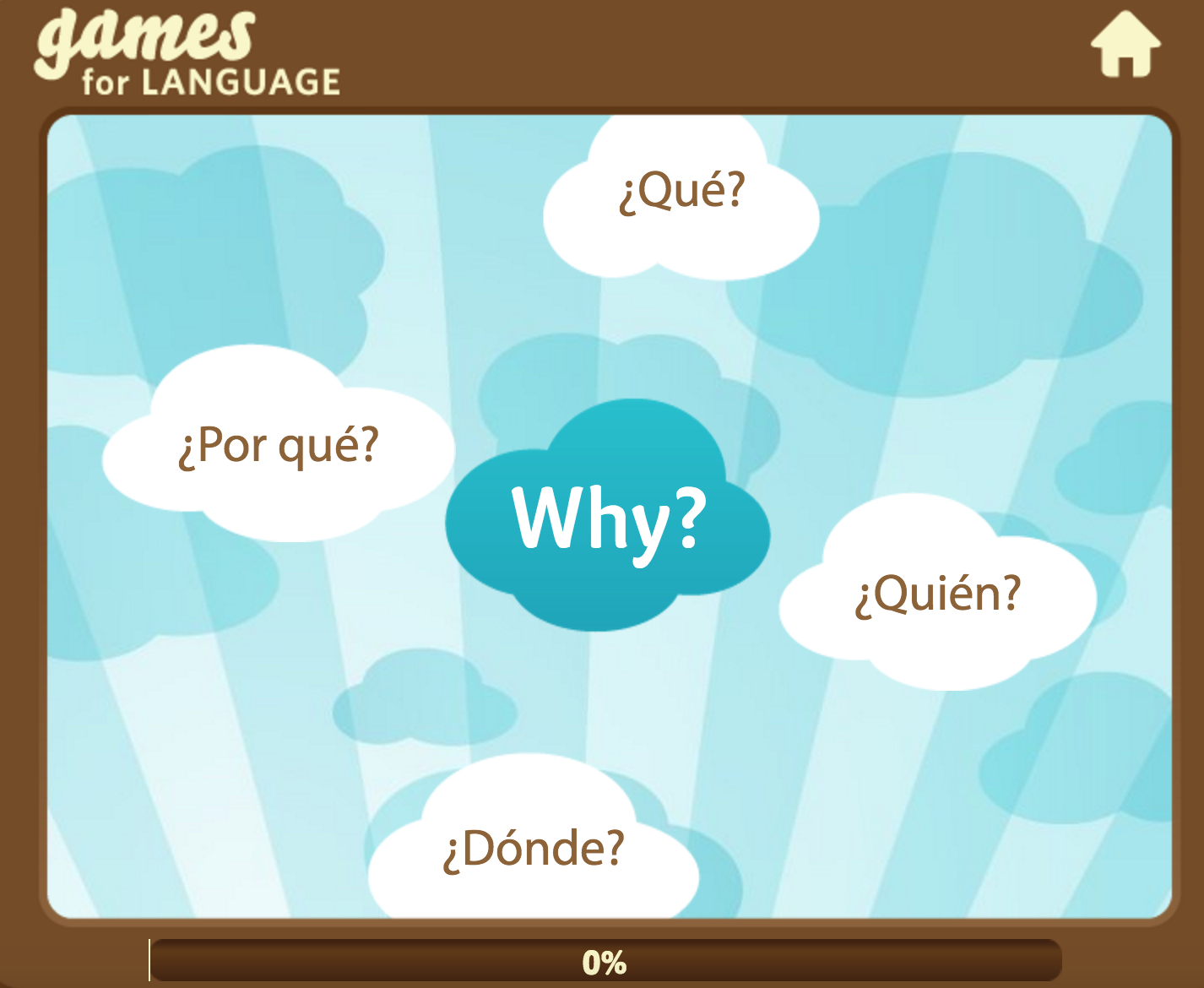 Spanish Question words Game - Gamesforlanguage.com