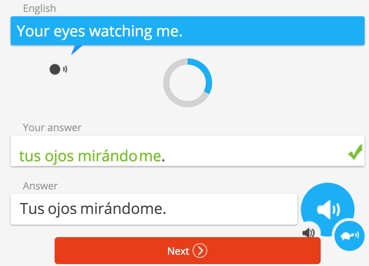 tus ojos mirandome - Language Zen