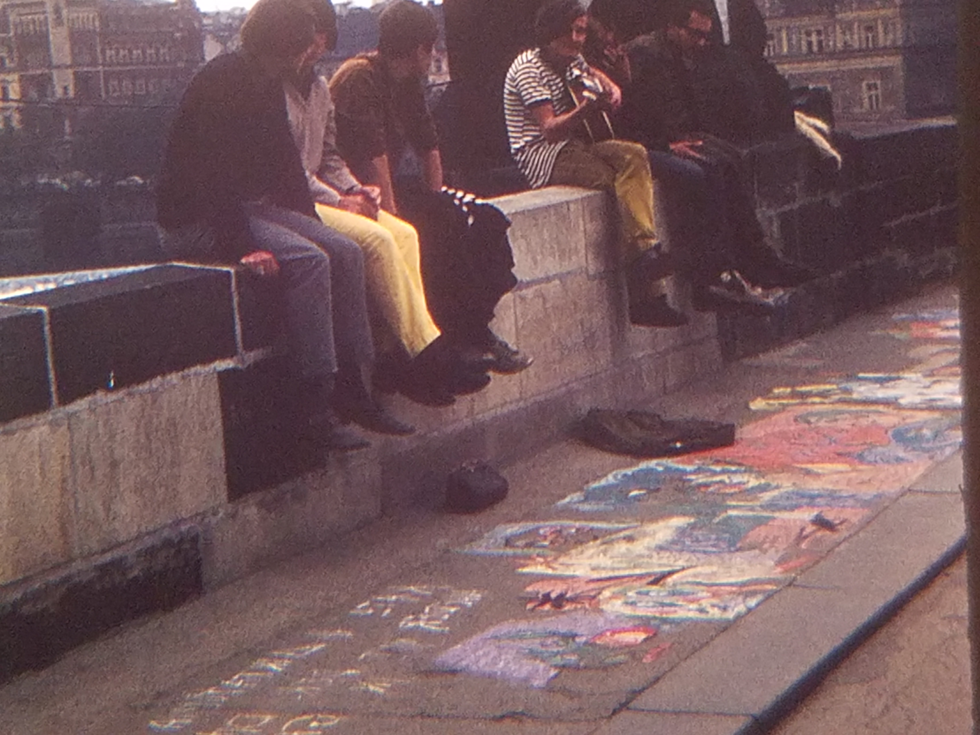 Street art on Charles Bridge, Ptague, August 21, 1968