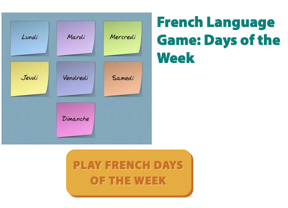 Gamesforlanguage French Days of the week screenshot