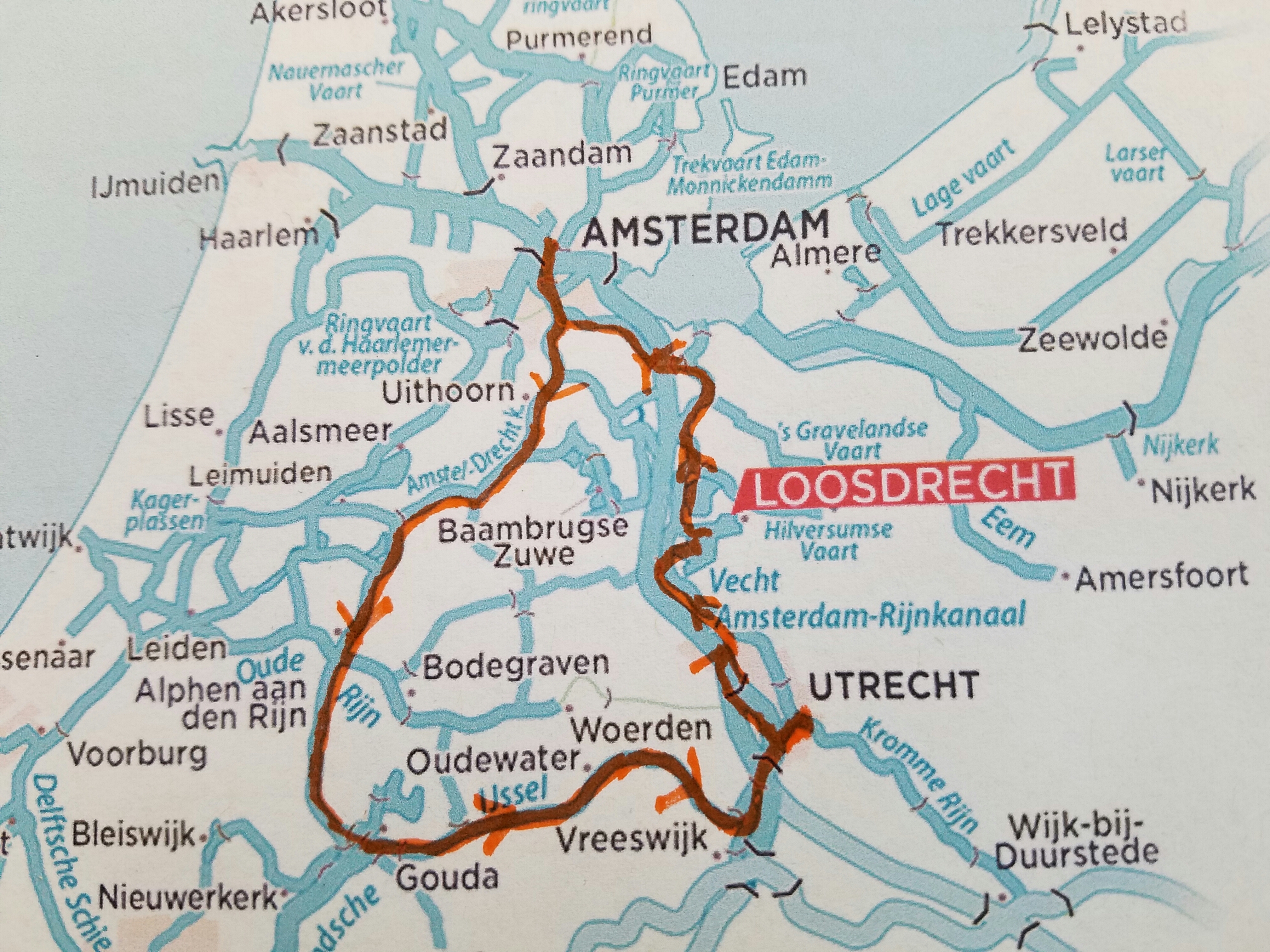 Dutch canal chart