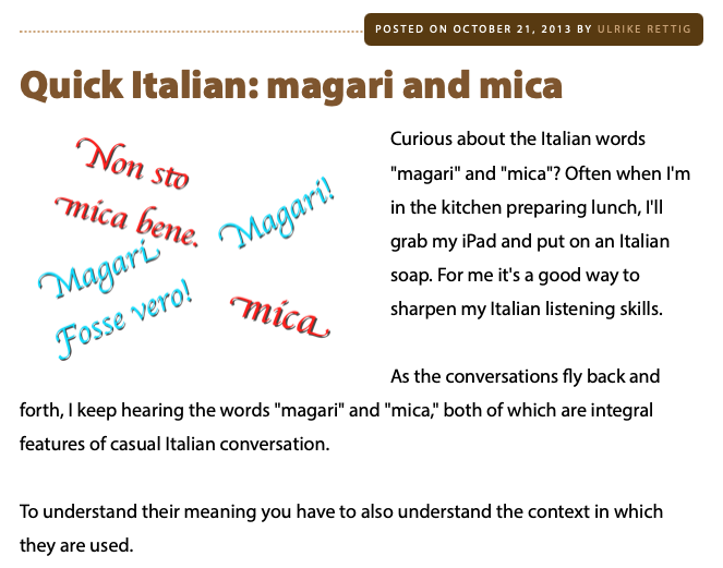 Gamesforlanguage - Magari and mica post screenshot