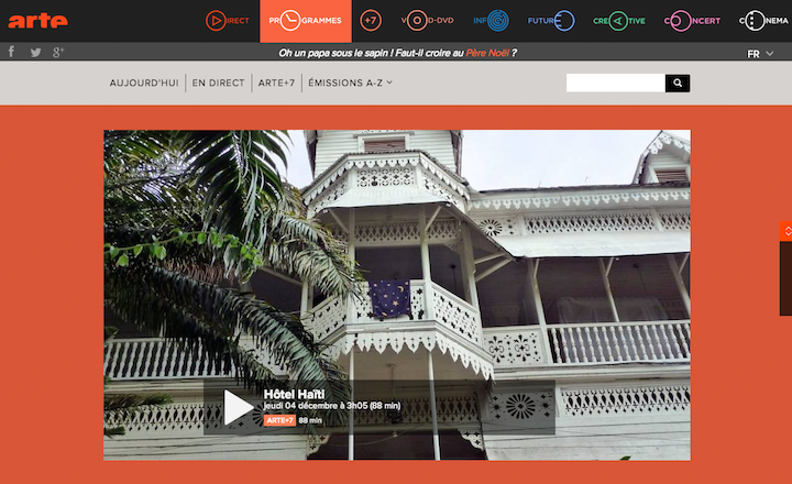 Arte TV page of Hotel Oloffson