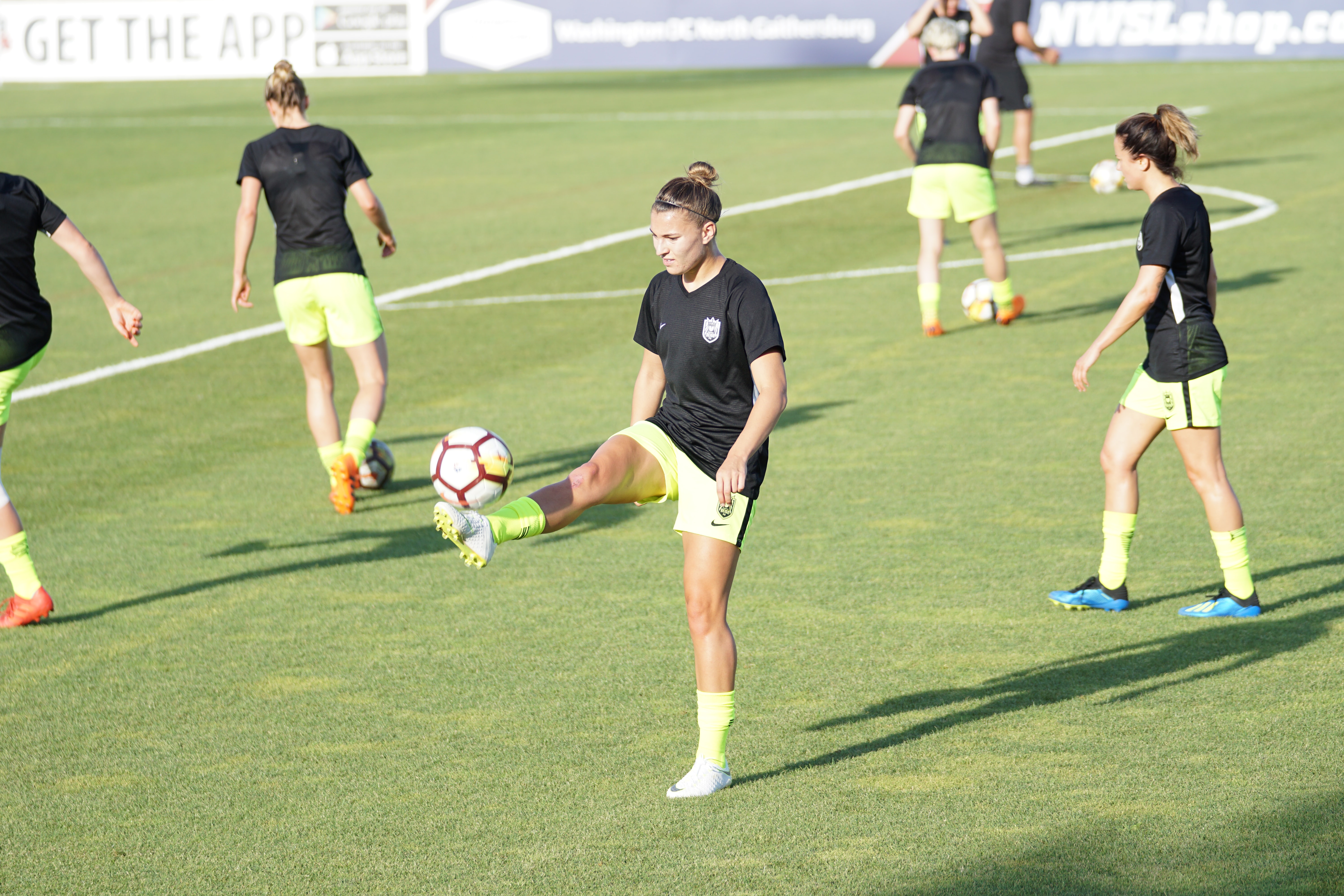 Women soccer training