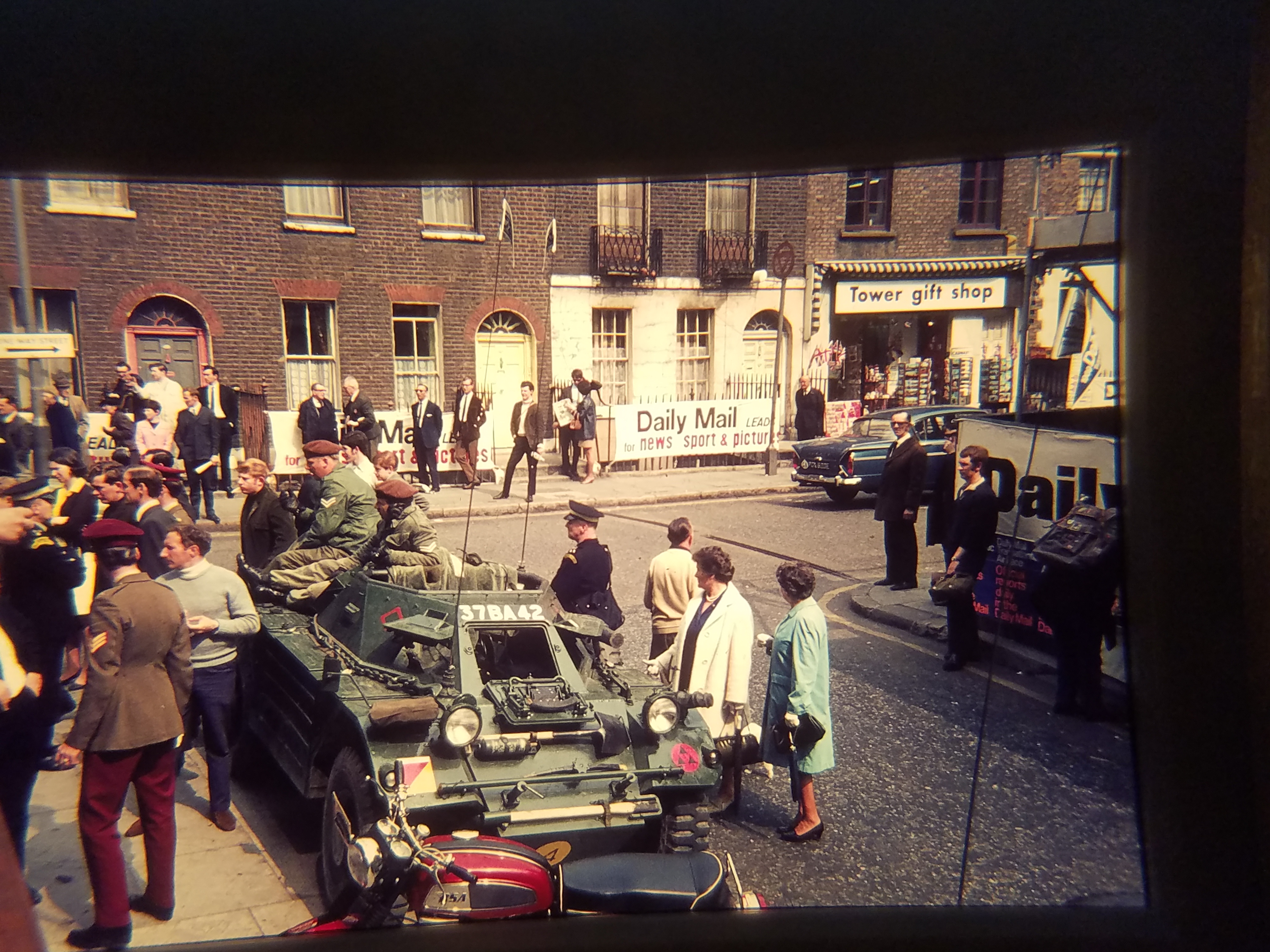 Russian armored vehicle, Prague, August  21, 1968