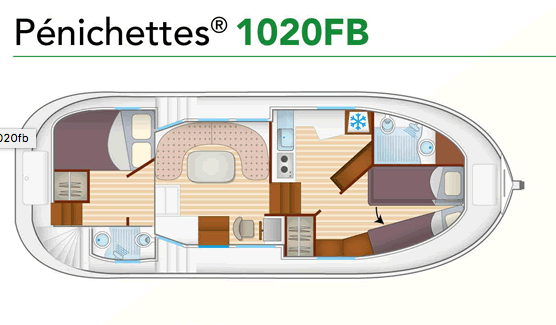 Pénichette 1020FB layout