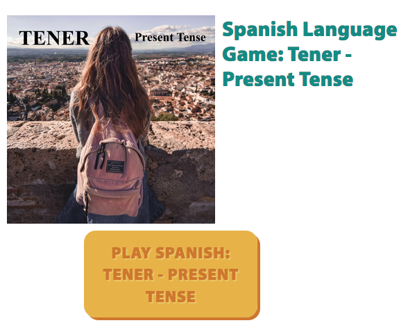 Gamesforlanguage screenshot of "tener" Quick Language Game