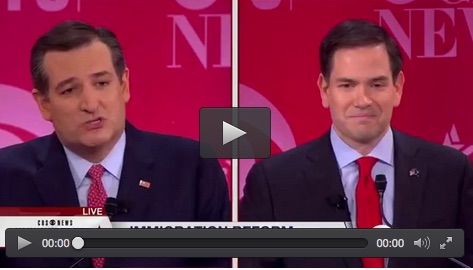 Cruz -Rubio debate  exchange