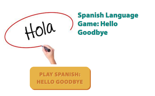 Hello-Goodbye screenshot with "Hola"